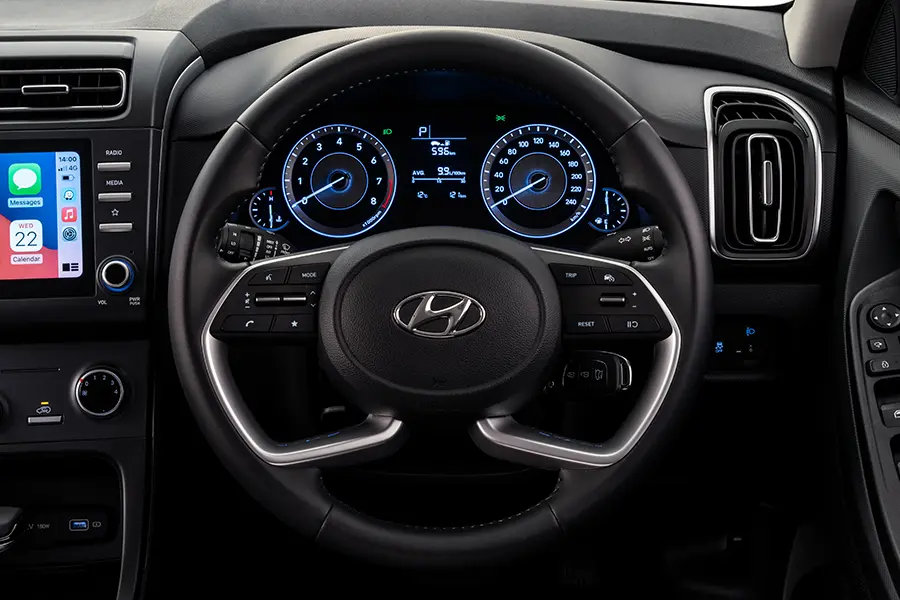 Creta_Interior 900 x 600 Steering Functions